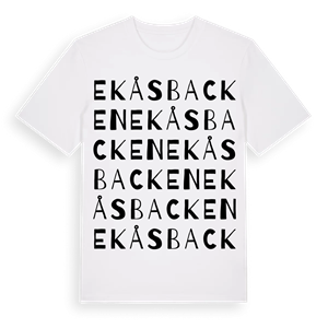 Ekåsbacken ordlek t-shirt – ekologisk bomull t-shirt från Pinshirt