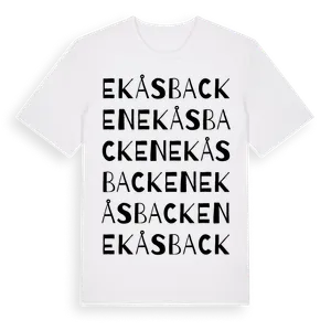 Ekåsbacken ordlek t-shirt – ekologisk bomull t-shirt från Pinshirt