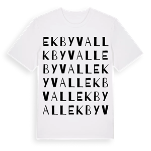 Ekbyvall ordlek t-shirt – ekologisk bomull t-shirt från Pinshirt