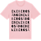 Pink Cotton t-shirt med Ekebergsängen ordlek t-shirt