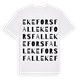 White t-shirt med Ekeforsfall ordlek t-shirt