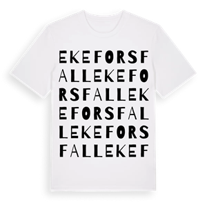 Ekeforsfall ordlek t-shirt – ekologisk bomull t-shirt från Pinshirt