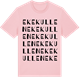 Pink Cotton t-shirt med Ekekullen ordlek t-shirt