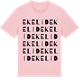 Pink Cotton t-shirt med Ekelid ordlek t-shirt