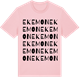 Pink Cotton t-shirt med Ekemon ordlek t-shirt