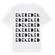 White t-shirt med Ekered ordlek t-shirt