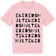 Pink Cotton t-shirt med Ekeredshult ordlek t-shirt