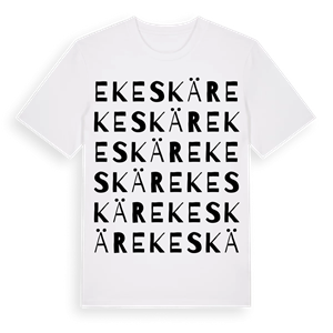 Ekeskär ordlek t-shirt – ekologisk bomull t-shirt från Pinshirt