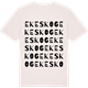 Vintage White t-shirt med Ekeskog ordlek t-shirt