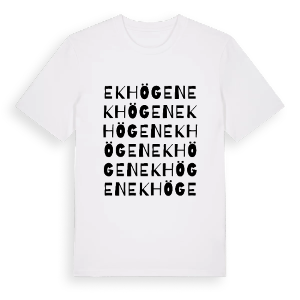 Ekhögen ordlek t-shirt – ekologisk bomull t-shirt från PinShirt