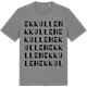 Mid Heather Gray t-shirt med Ekkullen ordlek t-shirt