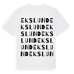 Ekslund ordlek t-shirt – ekologisk bomull t-shirt från Pinshirt