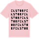 Pink Cotton t-shirt med Ekstorp ordlek t-shirt