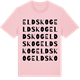 Pink Cotton t-shirt med Eldskog ordlek t-shirt