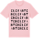 Pink Cotton t-shirt med Elefanten ordlek t-shirt