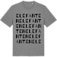 Mid Heather Gray t-shirt med Elefanten ordlek t-shirt