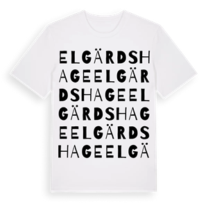 Elgärdshage ordlek t-shirt – ekologisk bomull t-shirt från Pinshirt