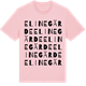 Pink Cotton t-shirt med Elinegärde ordlek t-shirt