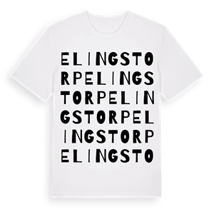 Elingstorp ordlek t-shirt – ekologisk bomull t-shirt från Pinshirt