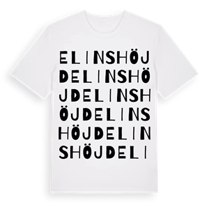 Elinshöjd ordlek t-shirt – ekologisk bomull t-shirt från Pinshirt