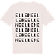 Vintage White t-shirt med Ellene ordlek t-shirt