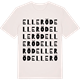 Vintage White t-shirt med Elleröd ordlek t-shirt