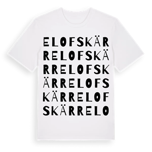 Elofskärr ordlek t-shirt – ekologisk bomull t-shirt från Pinshirt