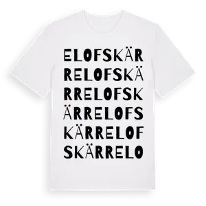 Elofskärr ordlek t-shirt – ekologisk bomull t-shirt från Pinshirt