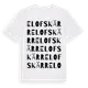 White t-shirt med Elofskärr ordlek t-shirt