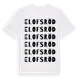 White t-shirt med Elofsröd ordlek t-shirt