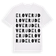 White t-shirt med Eloverud ordlek t-shirt