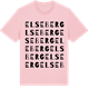 Pink Cotton t-shirt med Elseberg ordlek t-shirt