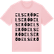 Pink Cotton t-shirt med Elseröd ordlek t-shirt
