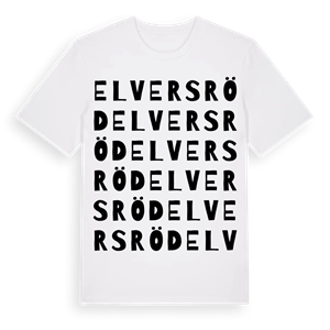 Elversröd ordlek t-shirt – ekologisk bomull t-shirt från Pinshirt