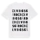 White t-shirt med Elvingsgården ordlek t-shirt