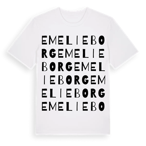 Emelieborg ordlek t-shirt – ekologisk bomull t-shirt från Pinshirt
