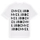 White t-shirt med Emmelund ordlek t-shirt
