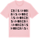 Pink Cotton t-shirt med Enåsamon ordlek t-shirt