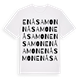White t-shirt med Enåsamon ordlek t-shirt