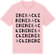 Pink Cotton t-shirt med Enebacken ordlek t-shirt