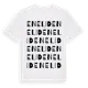 White t-shirt med Enelid ordlek t-shirt