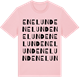 Pink Cotton t-shirt med Enelund ordlek t-shirt