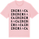 Pink Cotton t-shirt med Enerbacken ordlek t-shirt