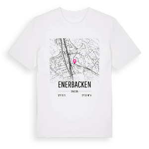 Enerbacken karta t-shirt – ekologisk bomull t-shirt från Pinshirt