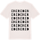 Vintage White t-shirt med Enered ordlek t-shirt
