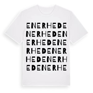 Enerhed ordlek t-shirt – ekologisk bomull t-shirt från Pinshirt