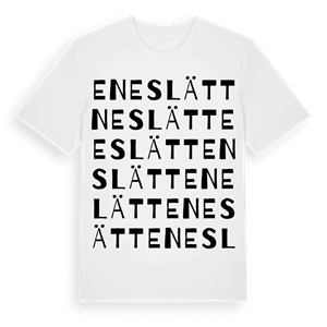 Eneslätt ordlek t-shirt – ekologisk bomull t-shirt från Pinshirt