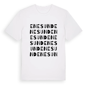 Enesund ordlek t-shirt – ekologisk bomull t-shirt från PinShirt