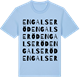 Blue Soul t-shirt med Engalseröd ordlek t-shirt
