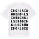 White t-shirt med Engalseröd ordlek t-shirt